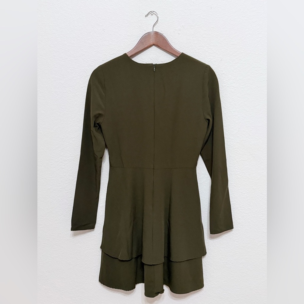 Hutch Olive Green Long Sleeve Cami Dress Size 4 - Picture 3 of 9
